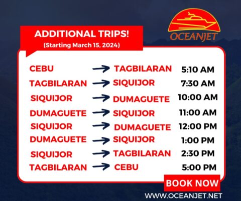 oceanjet new additional schedules - Oceanjet Cebu