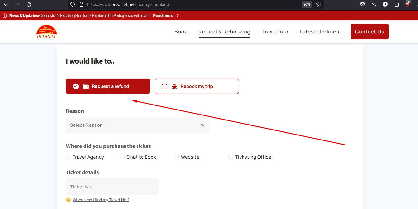 oceanjet refund policy in 2024
