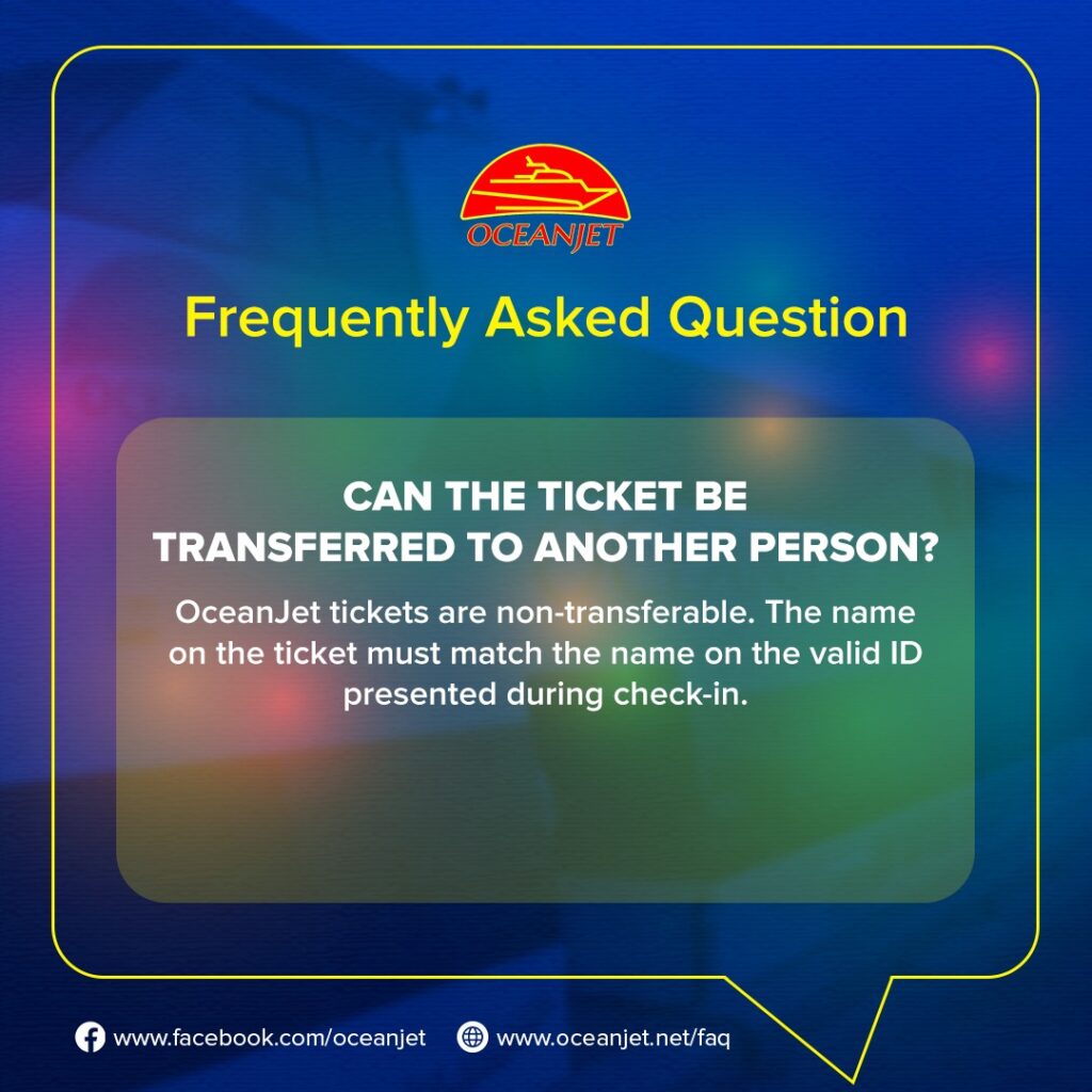 can the ticket be transferred to another person?