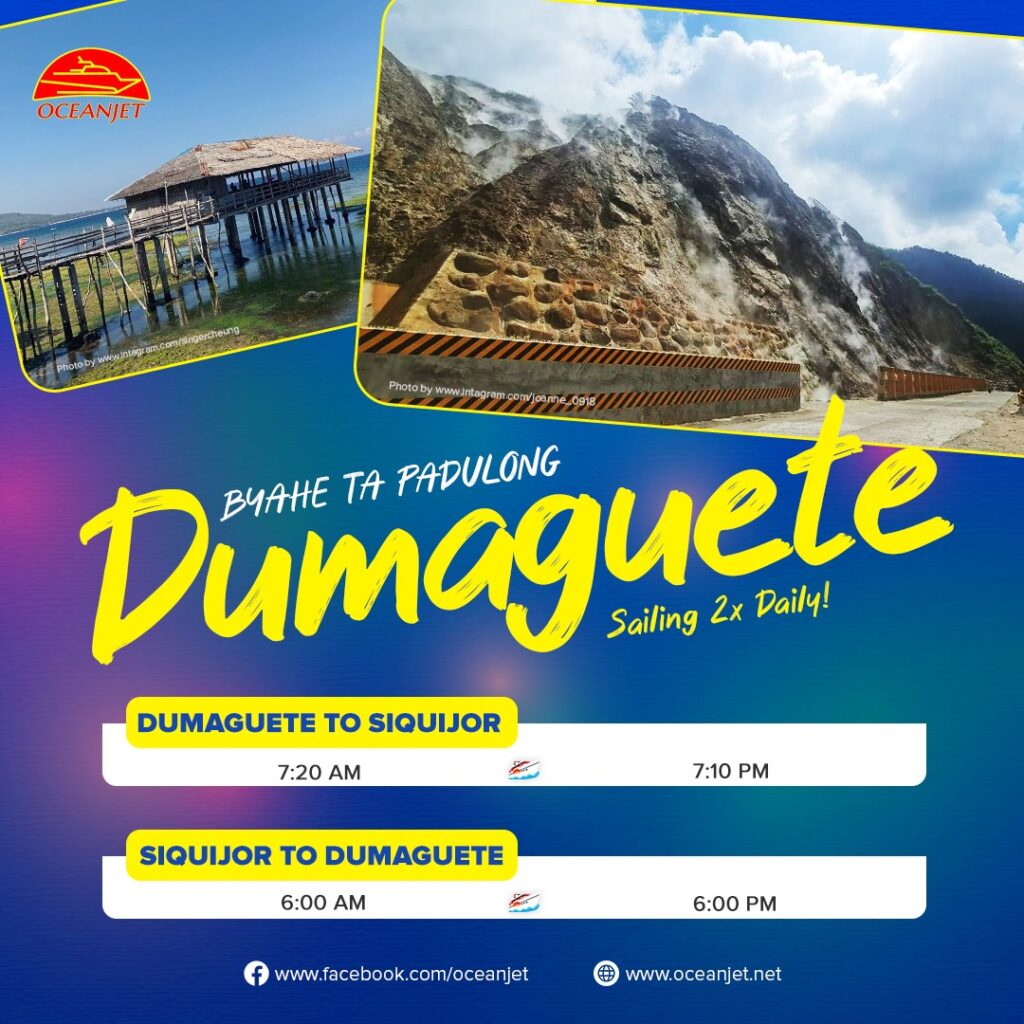 book your trip to dumaguete and siquijor with oceanjet!